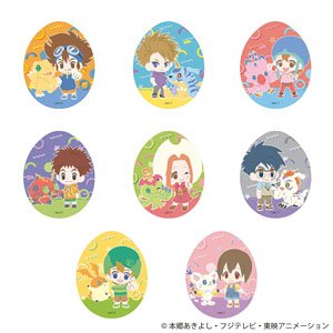 Digimon Adventure: Trading Egg Can Badge (Set of 8) (Anime Toy)