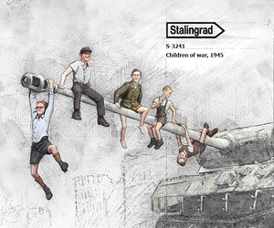 WWII 欧州 終戦と子供達1945年 5体セット (プラモデル)