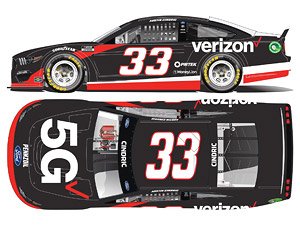 `オースティン・シンドリック` #33 ベライゾン5G フォード マスタング デイトナ NASCAR 2021 (ミニカー)