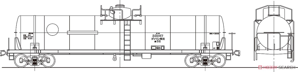 16番(HO) タキ3000形 ガソリン専用タンク車 タイプA 組立キット (組み立てキット) (鉄道模型) その他の画像1