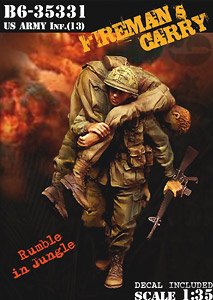 ベトナム戦争 米 米陸軍歩兵(13)ファイヤーマンズキャリー 負傷兵搬送 (プラモデル)