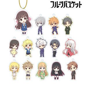 Fruits Basket Trading Chibi Chara Acrylic Key Ring (Set of 14) (Anime Toy)
