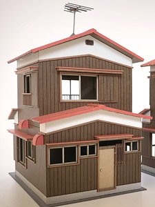 (HO) Two Stories House A 1:87 (Unassembled Kit) (Model Train)