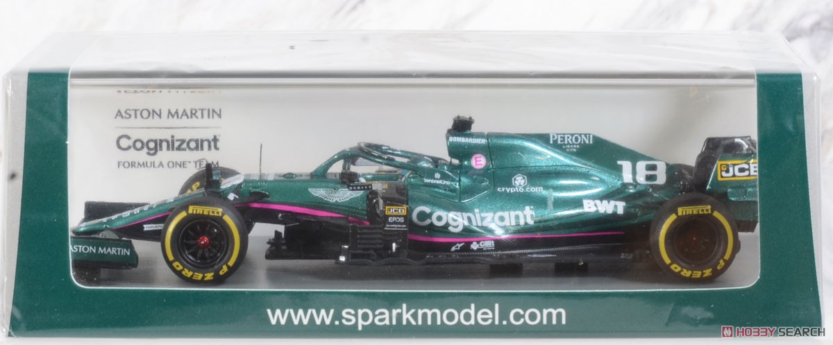 Aston Martin AMR21 No.18 Aston Martin Cognizant F1 Team Bahrain GP 2021 Lance Stroll (ミニカー) パッケージ1