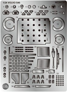 1/24 レーシングシリーズ ボルボ S40 1997 BTCC ブランズハッチ ウィナー用ディテールアップパーツ