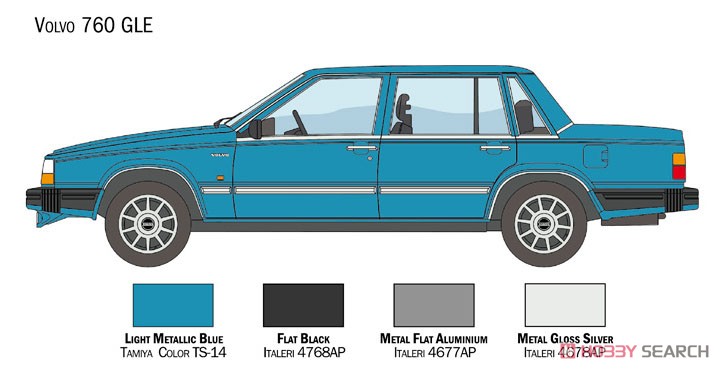 ボルボ 760 GLE (日本語説明書付き) (プラモデル) 塗装1