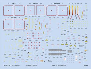 Su-27 Stencils (Decal)