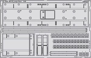 Photo-Etched Parts for MV-22 Cargo Floor (for Hobby Boss) (Plastic model)