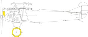 フォッカー D.VII (OAW) 塗装マスクシール (エデュアルド用) (プラモデル)