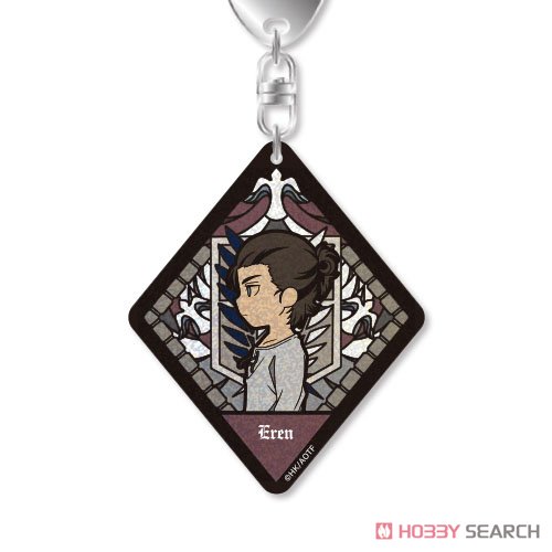 Vetcolo Attack on Titan Glitter Acrylic Key Ring 01. Eren Yeager (Anime Toy) Item picture1