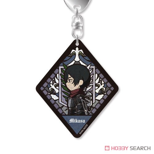 Vetcolo Attack on Titan Glitter Acrylic Key Ring 02. Mikasa Ackerman (Anime Toy) 商品画像1