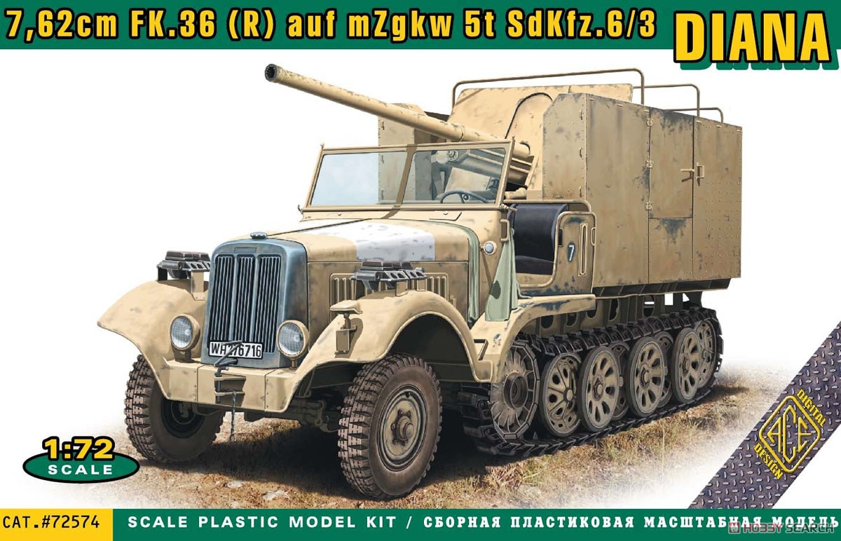 Sd.Kfz 6/3 ダイアナ w/7.62cm FK.36(R)野砲 (プラモデル) パッケージ1