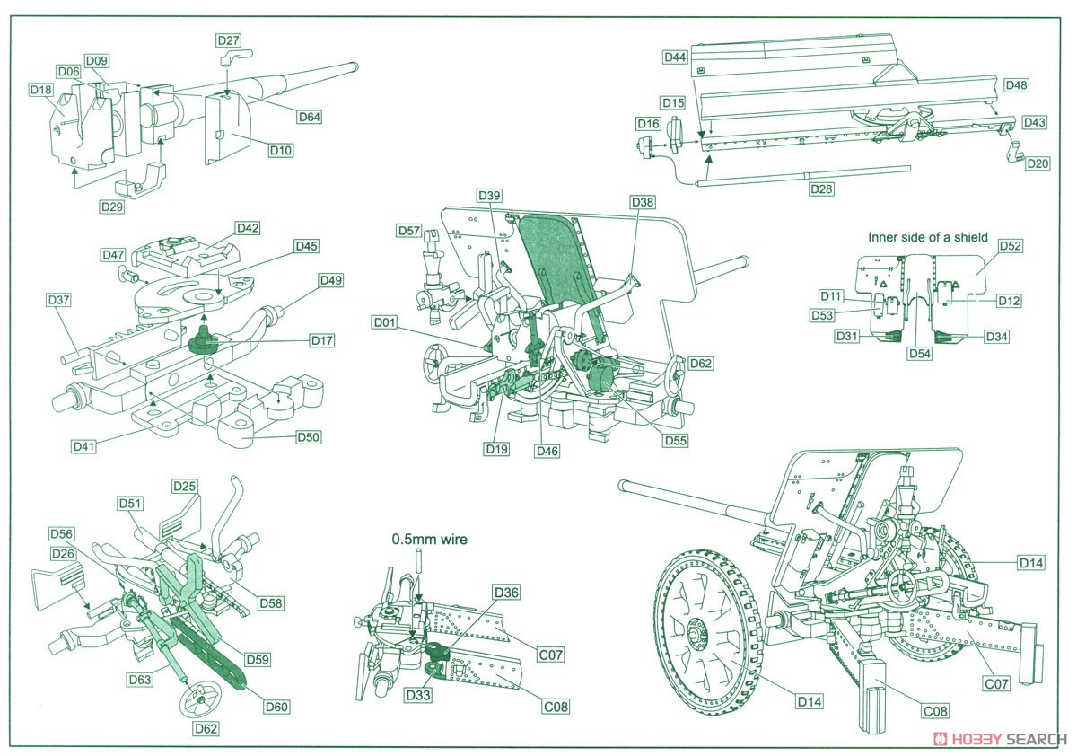 Sd.Kfz 6/3 ダイアナ w/7.62cm FK.36(R)野砲 (プラモデル) 設計図2