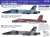 F/A-18C ホーネット アメリカ海軍戦闘機兵器学校 `トップガン` (2機セット) (プラモデル) 塗装1