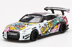 LB★WORKS Nissan GT-R R35 タイプ2 リアウイング バージョン 3 `LBWK Kuma Graffiti` (左ハンドル) (ミニカー)