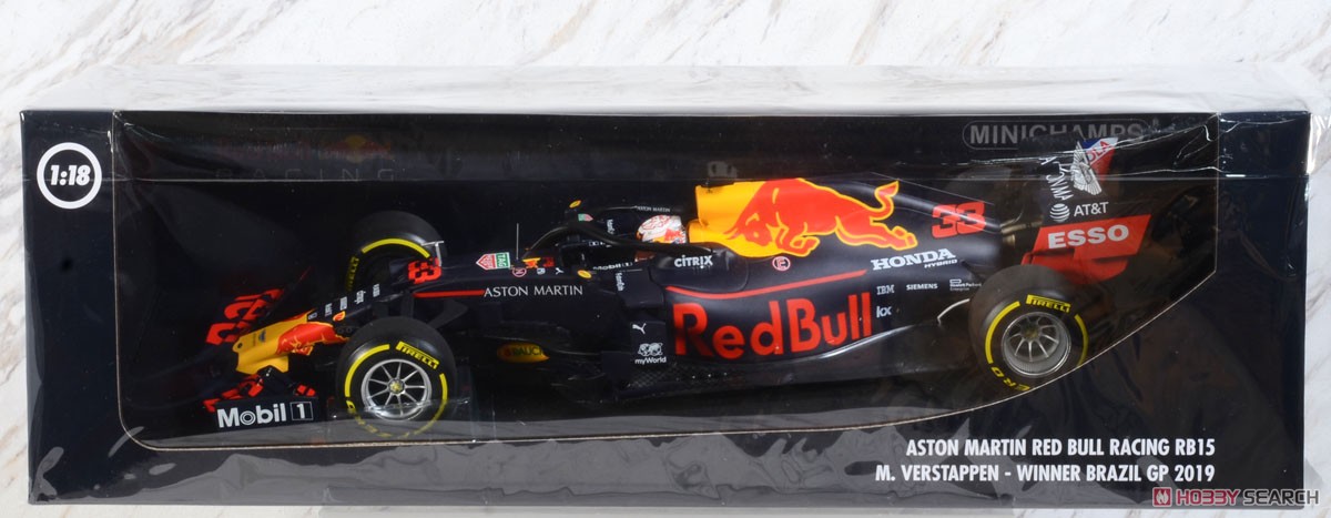 アストンマーティン レッドブルレーシング RB15 マックス・フェルスタッペン ブラジルGP 2019 ウィナー (ミニカー) パッケージ1