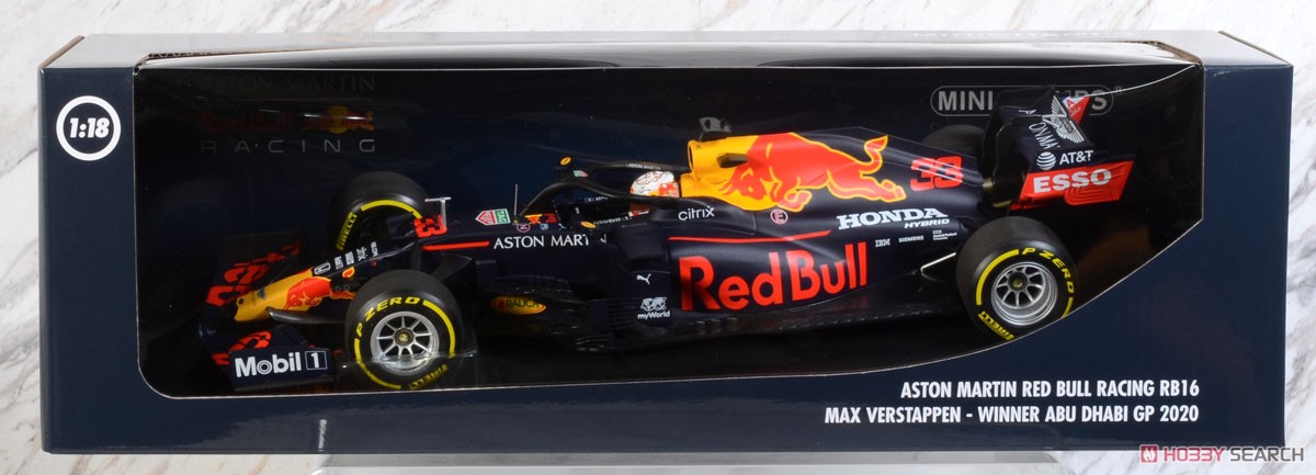 アストンマーティン レッドブルレーシング RB16 マックス・フェルスタッペン アブダビGP 2020 ウィナー (ミニカー) パッケージ1