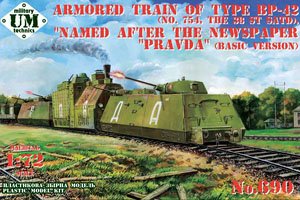 Armored Train of Type BP-42 Named After The Newspaaper `Pravda` (Plastic model)
