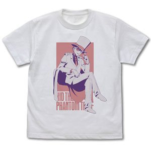 Detective Conan Kid the Phantom Thief Window T-Shirt White S (Anime Toy)