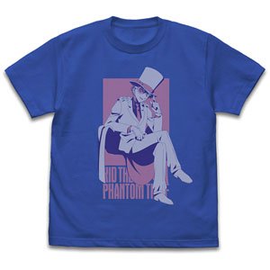 Detective Conan Kid the Phantom Thief Window T-Shirt Royal Blue M (Anime Toy)