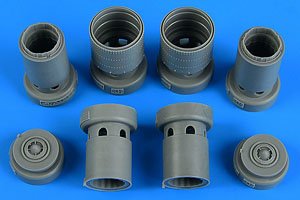 Moref-5E/F Tiger II Exhaust Nozzles (for Kitty Hawk) (Plastic model)