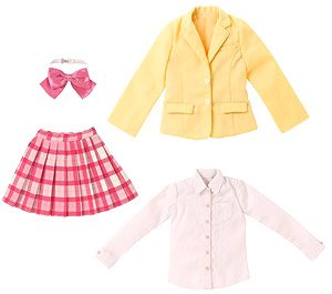 45 Blazer Uniform Set (Yellow x Pink Check) (Fashion Doll)