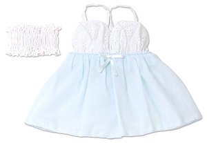 AZO2 Scalloped Lace Camisole (White x Light Blue) (Fashion Doll)