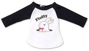 PNS Fluffy Animal Lagran T-shirt (Black x White) (Fashion Doll)