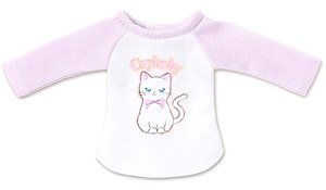 PNS Fluffy Animal Lagran T-shirt (Lavender x White) (Fashion Doll)