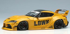 LB WORKS GR Supra 6 Spork Wheel Lightning Yellow (Diecast Car)