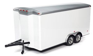 Closed Trailer White / Silver (Diecast Car)