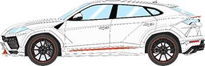 Lamborghini URUS Graphite Capsule 2020 Bianco Monocerus (Matte White / Red Accent) (Diecast Car)