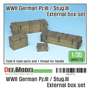 WWII ドイツ陸軍III豪戦車/III号突撃砲用木製外箱セット (各社キット対応) (プラモデル)
