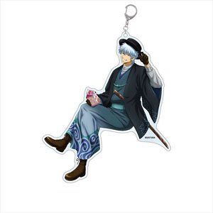 Gin Tama Retro Modern Series Acrylic Key Ring Big Gintoki Sakata (Anime Toy)