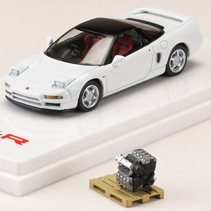 Honda NSX (NA1) Type R 1992 with Engine Display Model Championship White (Diecast Car)