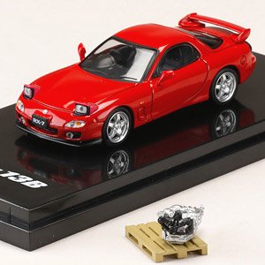 Mazda RX-7 (FD3S) Type RS with Engine Display Model Vintage Red (Diecast Car)