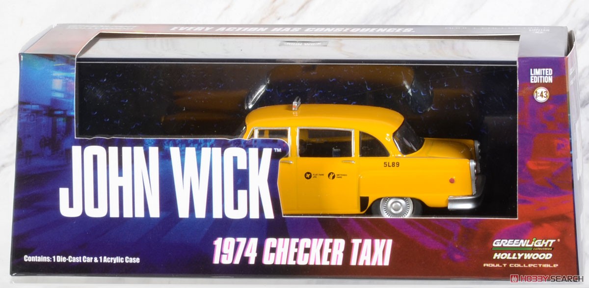 John Wick: Chapter 3 - Parabellum (2019) - 1974 Checker Motors Marathon A11 N.Y.C.Taxi #5L89 (ミニカー) パッケージ1
