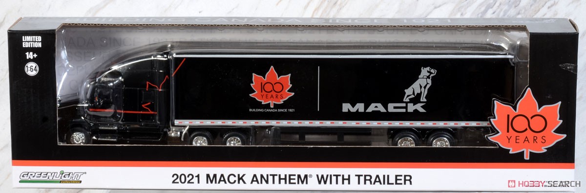 Mack Anthem 18 Wheeler Tractor-Trailer - Mack Canada 100 Years `Building Canada Since 1921` (ミニカー) パッケージ1