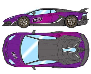 Lamborghini Aventador SVJ 63 2018 Viola Pacifae (Candy Purple) (Diecast Car)