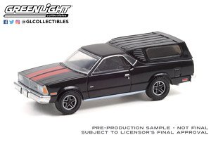 1981 Chevrolet El Camino with Camper Shell - Black with Red Stripes (ミニカー)