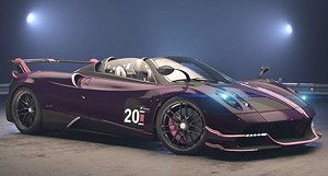 Pagani Huayra Roadster BC Black Carbonium Dark Red Carbonium (without Case) (Diecast Car)