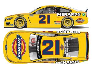 `マット・ディベネデット` #21 メナーズ ディッキーズ フォード マスタング NASCAR 2021 (ミニカー)