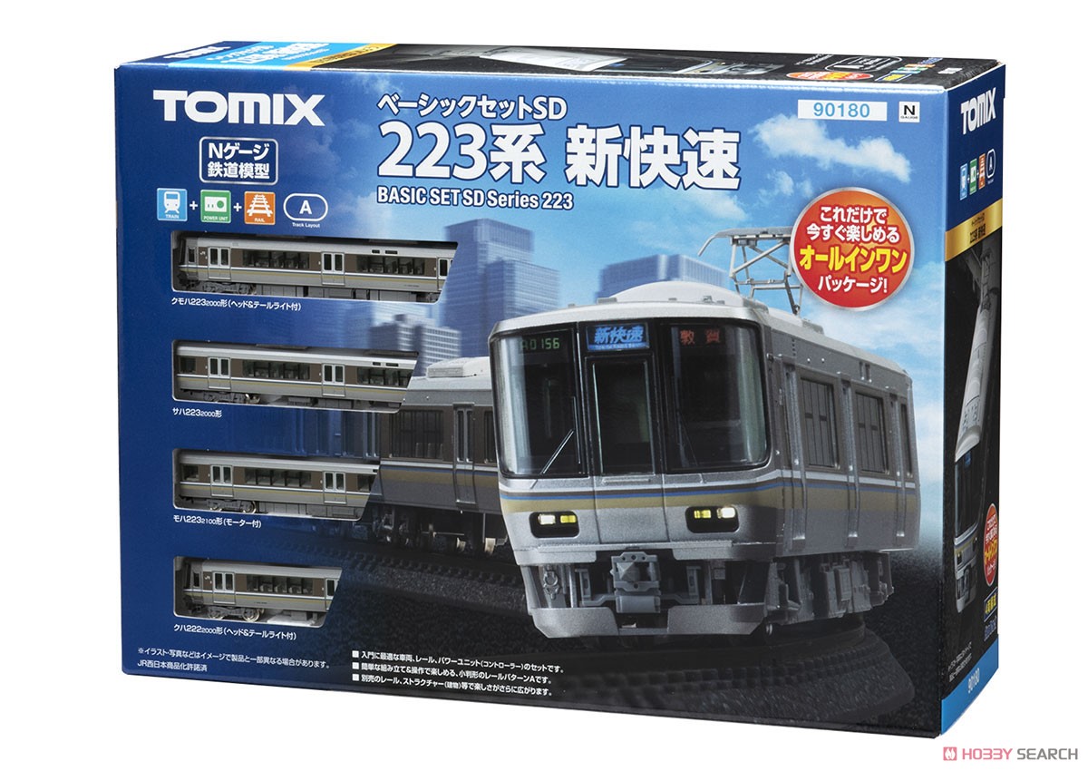 ベーシックセットSD 223系 新快速 (4両セット) (レールパターンA) (鉄道模型) パッケージ2