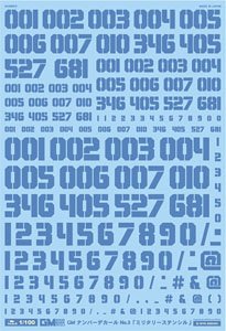 1/100 GM Number Decal No.3 [Military Stencil] Cool Blue (Material)
