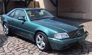 MB SL 500 1999 メタリックグリーン (ミニカー)