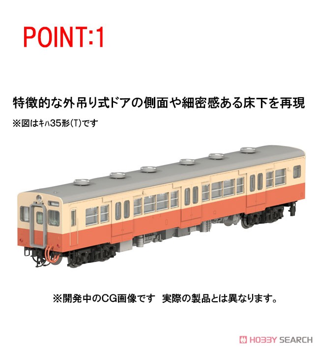 国鉄 キハ35-0形 ディーゼルカー セット (2両セット) (鉄道模型) その他の画像2