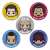 Golden Kamuy Churu Chara Mini Can Badge B [Hijikata & Ogata & Ushiyama & Kadokura & Kirawus] (Set of 5) (Anime Toy) Item picture1