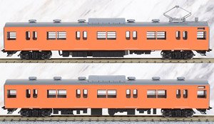JR 103系 通勤電車 (JR西日本仕様・黒サッシ・オレンジ) 増結セット (増結・2両セット) (鉄道模型)