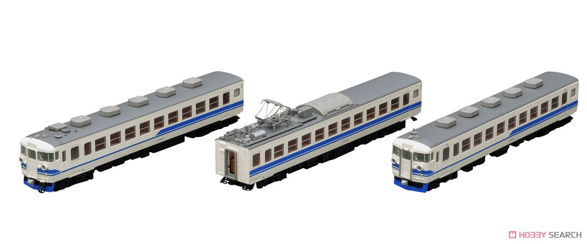 JR 475系 電車 (北陸本線・新塗装・ベンチレーターなし) セット (3両セット) (鉄道模型) 商品画像8