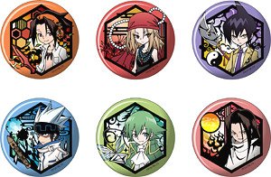 Shaman King Kirie Series Washi Can Badge (Set of 6) (Anime Toy)